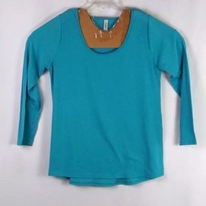 LulaRoe blue blouse women size 2xl